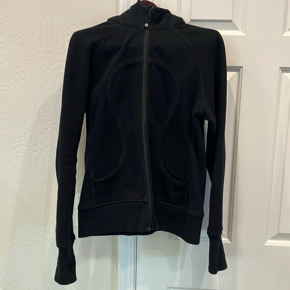 Lululemon Scuba Full-Zip Black Hoodie Size 12